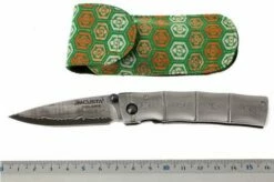Mcusta MC-33D Shinra Take Folding Knife, Handle/blade: Damascus And Damascus -KNIVESANDTOOLS Sales MC33D 09 mcusta take damast mc33d d7