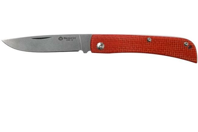 Maserin Scout Orange Micarta Pocket Knife, 163-MA 3 Maserin Scout Orange Micarta Pocket Knife, 163-MA