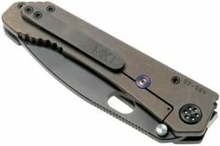 Medford 187DP Drop Point, Faced Flamed Tiger Stripe Ti, PVD Black D2, Pocket Knife -KNIVESANDTOOLS Sales MF 21 187DP 01 04 medford