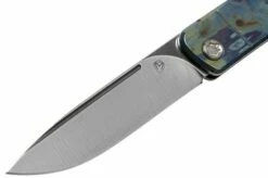 Medford Gentleman Jack S35VN, Tumbled Blade, Faced Galaxy Handle, Silver Hardware Pocket Knife -KNIVESANDTOOLS Sales MF 21 GJ 04 03 medford