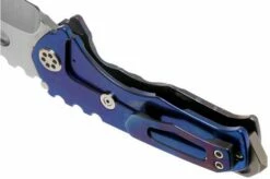 Medford Praetorian Genesis T S35VN, Tumbled Tanto Blade, Galaxy Handle, Silver Hardware Pocket Knife -KNIVESANDTOOLS Sales MF 21 GNT 01 05 medford