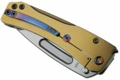 Medford Slim Midi Marauder S35VN, Satin Drop Point, Bronze Tumbled Handles, Flamed Hardware Pocket Knife -KNIVESANDTOOLS Sales MF 22 SM 01 04 medford