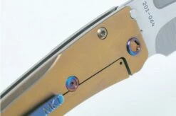 Medford Slim Midi Marauder S35VN, Satin Drop Point, Bronze Tumbled Handles, Flamed Hardware Pocket Knife -KNIVESANDTOOLS Sales MF 22 SM 01 06 medford