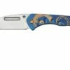 Medford Prae Slim, S45VN Tumbled Drop Point Blade, Blue Bronze Acanthus Handle Pocket Knife -KNIVESANDTOOLS Sales MF 23 PS 02 01 medford