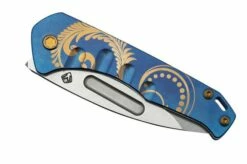 Medford Prae Slim, S45VN Tumbled Drop Point Blade, Blue Bronze Acanthus Handle Pocket Knife 14 Medford Prae Slim, S45VN Tumbled Drop Point Blade, Blue Bronze Acanthus Handle Pocket Knife -KNIVESANDTOOLS Sales MF 23 PS 02 06 medford
