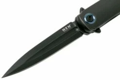 MKM Flame Dagger FL02-TDSW Dark Stonewashed Titanium Pocket Knife, Michael Zieba Design -KNIVESANDTOOLS Sales MMK FL02 TDSW 03 mkm knives