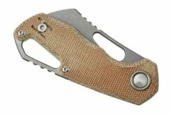 MKM Isonzo FX03M-2NC Cleaver M390, Natural Canvas Micarta Pocket Knife, Jesper Voxnaes Design -KNIVESANDTOOLS Sales MMK FX03M 2NC 06 mkm