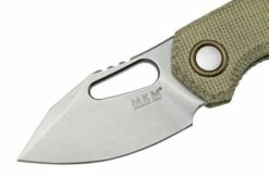 MKM Isonzo FX03M-3GC Clippoint M390, Green Canvas Micarta Pocket Knife, Jesper Voxnaes Design -KNIVESANDTOOLS Sales MMK FX03M 3GC 03 mkm
