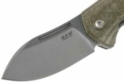MKM Colvera LS02-GCT Titanium, Green Canvas Micarta Pocket Knife, Jesper Voxnaes Design -KNIVESANDTOOLS Sales MMK LS02 GCT 03 mkm knives