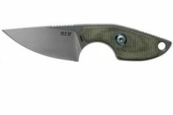 MKM Mikro 1 Drop, Stonewashed Green Canvas Micarta Neck Knife, Jesper Voxnaes Design