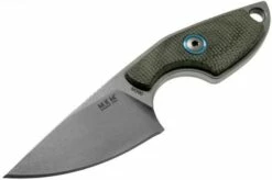 MKM Mikro 1 Drop, Stonewashed Green Canvas Micarta Neck Knife, Jesper Voxnaes Design -KNIVESANDTOOLS Sales MMK MR01 GC 03 mkm knives