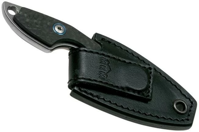 MKM Mikro 2 Wharncliffe, Stonewashed Carbon Fibre Neck Knife, Jesper Voxnaes Design 7 MKM Mikro 2 Wharncliffe, Stonewashed Carbon Fibre Neck Knife, Jesper Voxnaes Design - Image 5