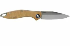 MKM Fara MY01-NC Natural Micarta Pocket Knife, Lucas Burnley Design -KNIVESANDTOOLS Sales MMK MY01 NC 02 mkm knives