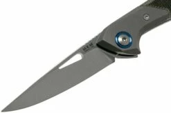 MKM Cellina MY02-GCT Titanium Bolsters, Green Canvas Micarta Pocket Knife, Lucas Burnley Design -KNIVESANDTOOLS Sales MMK MY02 GCT 03 mkm knives