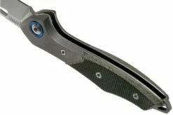 MKM Cellina MY02-GCT Titanium Bolsters, Green Canvas Micarta Pocket Knife, Lucas Burnley Design -KNIVESANDTOOLS Sales MMK MY02 GCT 05 mkm knives