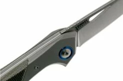 MKM Cellina MY02-GCT Titanium Bolsters, Green Canvas Micarta Pocket Knife, Lucas Burnley Design -KNIVESANDTOOLS Sales MMK MY02 GCT 06 mkm knives