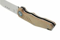 MKM Root RT-NC Satin Natural Canvas Micarta Pocket Knife, Jens Anso Design -KNIVESANDTOOLS Sales MMK RT NC 04 mkm