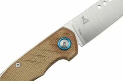 MKM Root RT-NC Satin Natural Canvas Micarta Pocket Knife, Jens Anso Design -KNIVESANDTOOLS Sales MMK RT NC 05 mkm