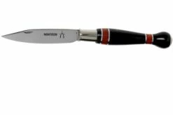 Nontron No. 25 Nickel Silver Turning Ferrule, Marquetry Ebony Padouk, Ball Shape NN25BOEBPA Pocket Knife