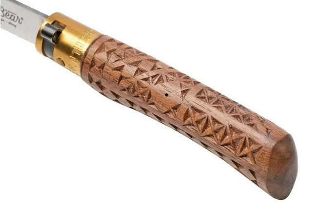 Old Bear Classical Carved Walnut S, 9307-17-LNI Pocket Knife 7 Old Bear Classical Carved Walnut S, 9307-17-LNI Pocket Knife - Image 5