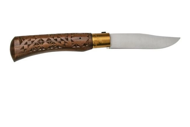 Old Bear Classical Carved Walnut M, 9307-19-LNI Pocket Knife 4 Old Bear Classical Carved Walnut M, 9307-19-LNI Pocket Knife - Image 2