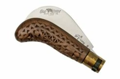 Old Bear Pruning Carved Walnut S, 9747-17-LNI Pruning Knife -KNIVESANDTOOLS Sales OB9747 17 LNI 04 oldbear