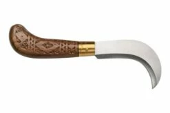 Old Bear Pruning Carved Walnut L, 9747-21-LNI Pruning Knife -KNIVESANDTOOLS Sales OB9747 21 LNI 02 oldbear
