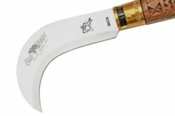 Old Bear Pruning Carved Walnut L, 9747-21-LNI Pruning Knife -KNIVESANDTOOLS Sales OB9747 21 LNI 03 oldbear