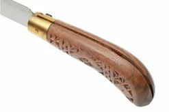 Old Bear Pruning Carved Walnut L, 9747-21-LNI Pruning Knife -KNIVESANDTOOLS Sales OB9747 21 LNI 05 oldbear