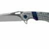 Olamic Wayfarer 247 Tanto Satin, Jeweled Handle Timascus Inlay, Blue Hardware -KNIVESANDTOOLS Sales OC24 M390 005 01 olamic