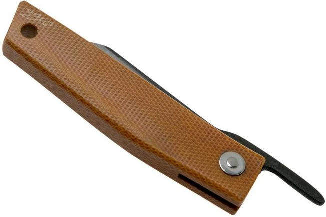 Ohta FK5 Higonokami-pocket Knife, Natural Canvas Micarta 6 Ohta FK5 Higonokami-pocket Knife, Natural Canvas Micarta - Image 4