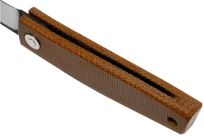 Ohta FK5 Higonokami-pocket Knife, Natural Canvas Micarta 7 Ohta FK5 Higonokami-pocket Knife, Natural Canvas Micarta - Image 5