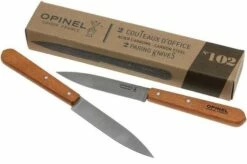 Opinel Paring Knives, Set Of 2 N°102, Carbon Steel -KNIVESANDTOOLS Sales OP001222 07 opinel no 102 op001222 07