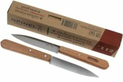 Opinel Paring Knives, Set Of 2 N°122 Natural, Stainless -KNIVESANDTOOLS Sales OP001223 07 opinel no 112 op001223 07