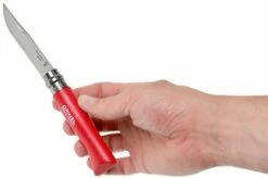 Opinel Pocket Knife No. 08RV Red, Stainless Steel, Blade Length 8.5 Cm -KNIVESANDTOOLS Sales OP001981 07 opinel