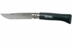 Opinel Pocket Knife No. 08RV Black, Stainless Steel, Blade Length 8.5 Cm