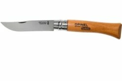 Opinel No. 10 Pocket Knife, Carbon Steel, Blade Length 10 Cm