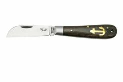 Otter Anchor Knife 174 R ML Small Stainless, Grenadilla Brass Anchor, Pocket Knife