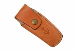 Otter Anchor Knife SET 172 Large Stainless, Smoked Oak, Brass Anchor, Leather Strap, Pocket Knife -KNIVESANDTOOLS Sales ORSET172 08 otter