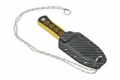 QSP Knife Canary QS141-A1 Stonewashed, Black Yellow G10, Neck Knife -KNIVESANDTOOLS Sales QS141 A1 06 qsp