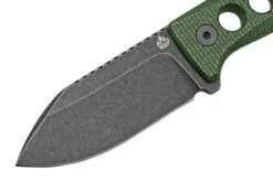 QSP Knife Canary QS141-C2 Blackwashed, Black Green G10, Neck Knife -KNIVESANDTOOLS Sales QS141 C2 03 qsp