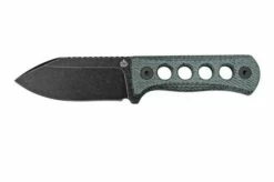 QSP Knife Canary QS141-D2 Blackwashed, Denim Micarta, Neck Knife