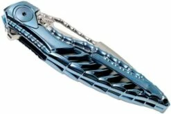 Rike Thor 6 Blue Titanium, Integral Pocket Knife -KNIVESANDTOOLS Sales RKTHOR6 B 04 rike knives rkthor6 b 04