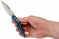 Rike Thor 6 Blue Titanium, Integral Pocket Knife -KNIVESANDTOOLS Sales RKTHOR6 B 08 rike knives rkthor6 b 08