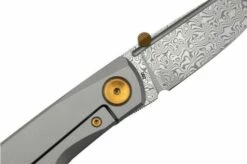 Real Steel Luna Boost Premium, Damascus, Brown Micarta Knivesandtools Exclusive Pocket Knife -KNIVESANDTOOLS Sales RL7078 05 realsteel
