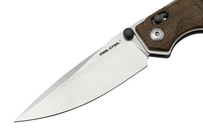 Real Steel Sacra, 7711N Natural Micarta, Stonewashed K110 Pocket Knife 5 Real Steel Sacra, 7711N Natural Micarta, Stonewashed K110 Pocket Knife - Image 3