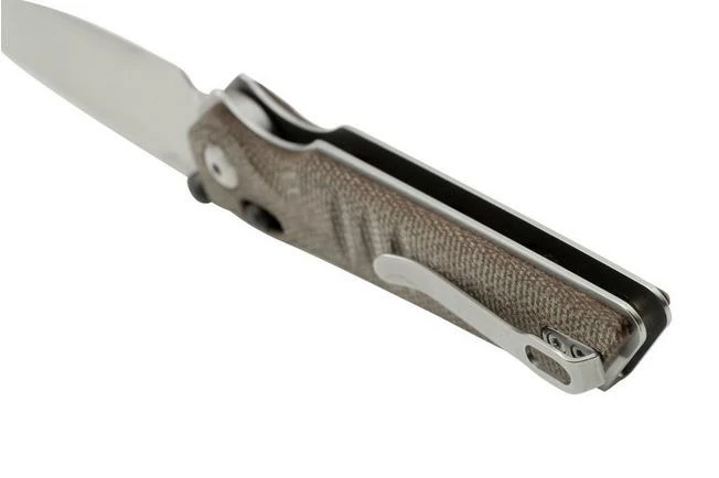 Real Steel Sacra, 7711N Natural Micarta, Stonewashed K110 Pocket Knife 6 Real Steel Sacra, 7711N Natural Micarta, Stonewashed K110 Pocket Knife - Image 4