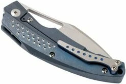 Reate Baby Machine - RWL34 Satin - Blue Handle -KNIVESANDTOOLS Sales RTBMACH BL 04 reate rtbmach bl 04 1