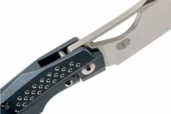 Reate Baby Machine - RWL34 Satin - Blue Handle -KNIVESANDTOOLS Sales RTBMACH BL 06 reate rtbmach bl 06