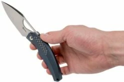Reate Baby Machine - RWL34 Satin - Blue Handle -KNIVESANDTOOLS Sales RTBMACH BL 08 reate rtbmach bl 08